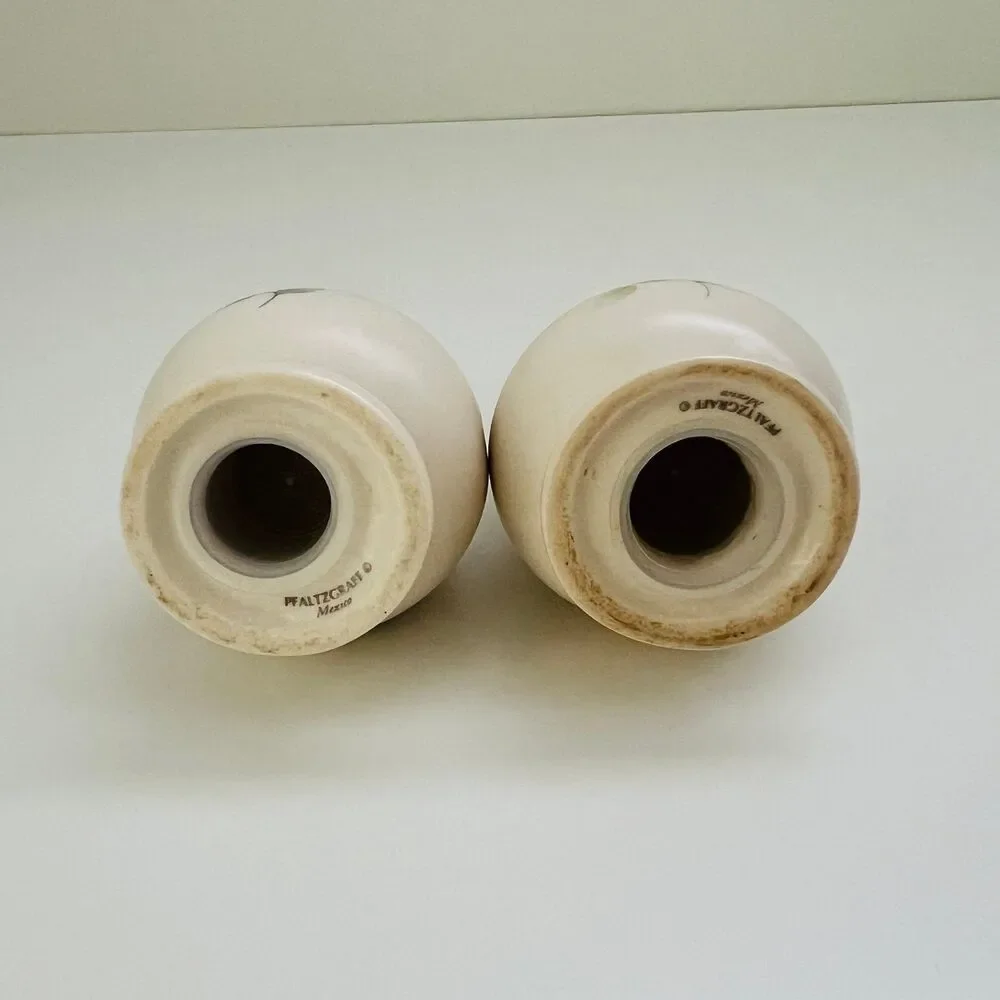 PFALTZGRAFF Stoneware Tea Rose Salt & Pepper Shakers Set